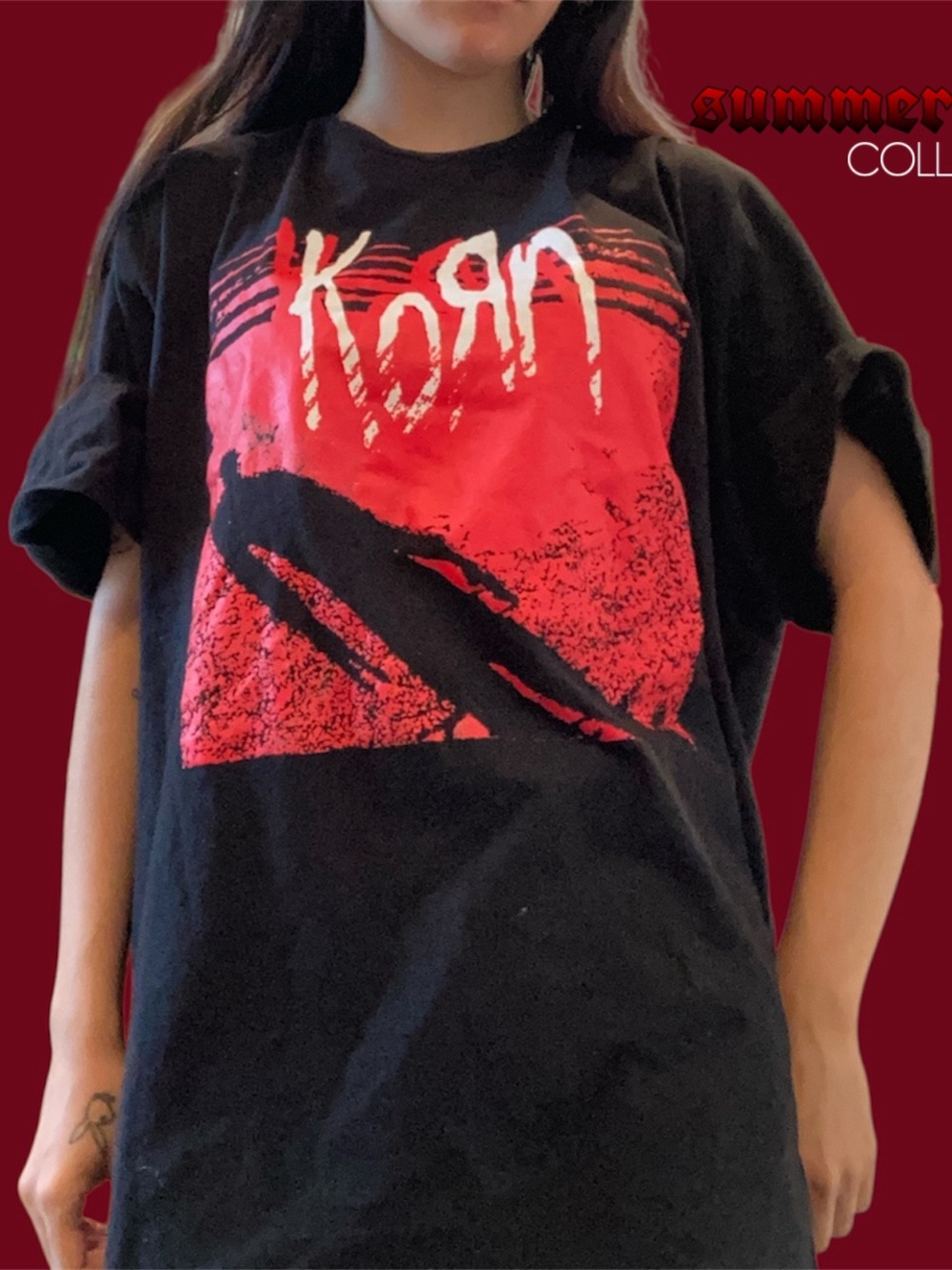 Punk Hot Topic Korn Shadow Man band Shirt